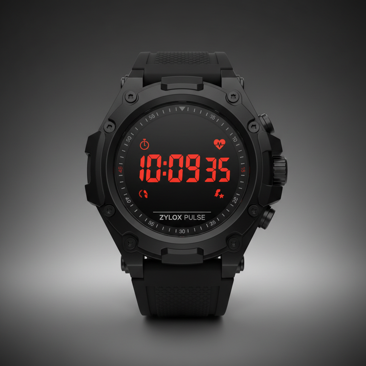 LED Digital Watch Black - Zylox Pulse