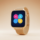 LIGE Smart Watch Mesh Belt Gold - Zylox Pulse