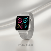 LIGE Smart Watch Mesh Belt Silver - Zylox Pulse
