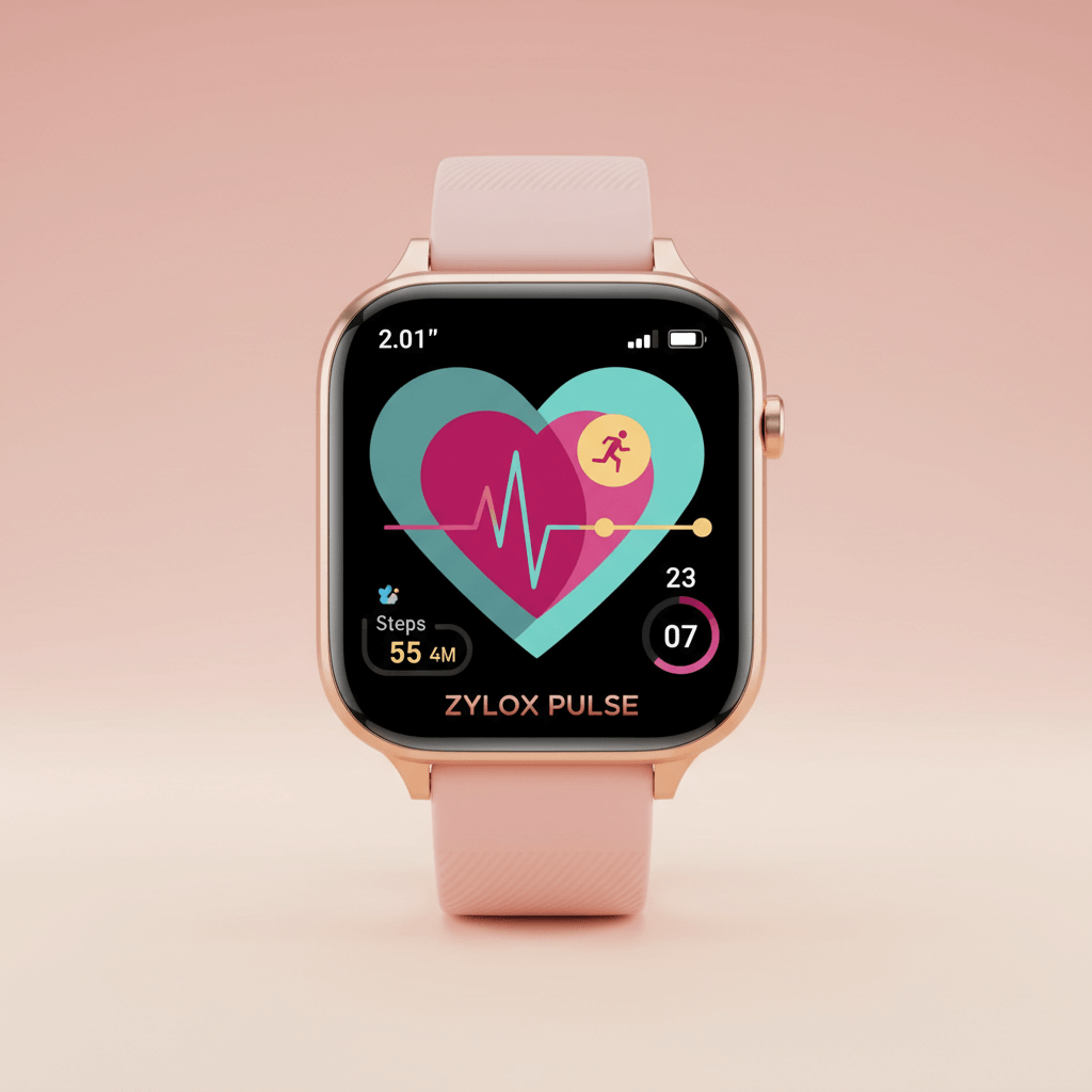 LIGE Smart Watch Pink - Zylox Pulse