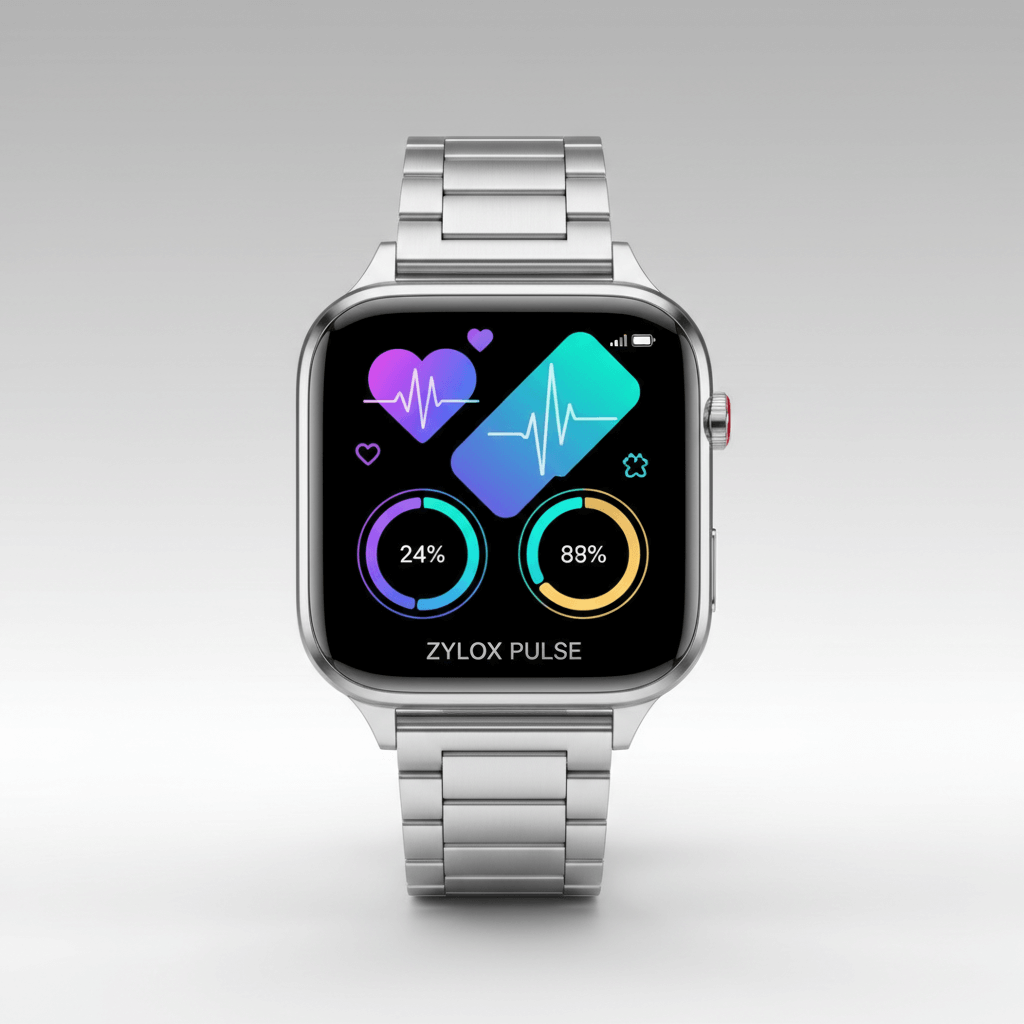 LIGE Smart Watch Steel Strip Silver - Zylox Pulse