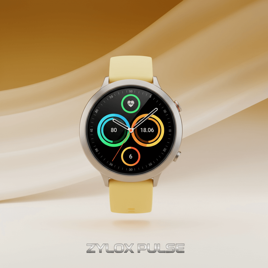 LIGE Unisex Watch Light Yellow - Zylox Pulse