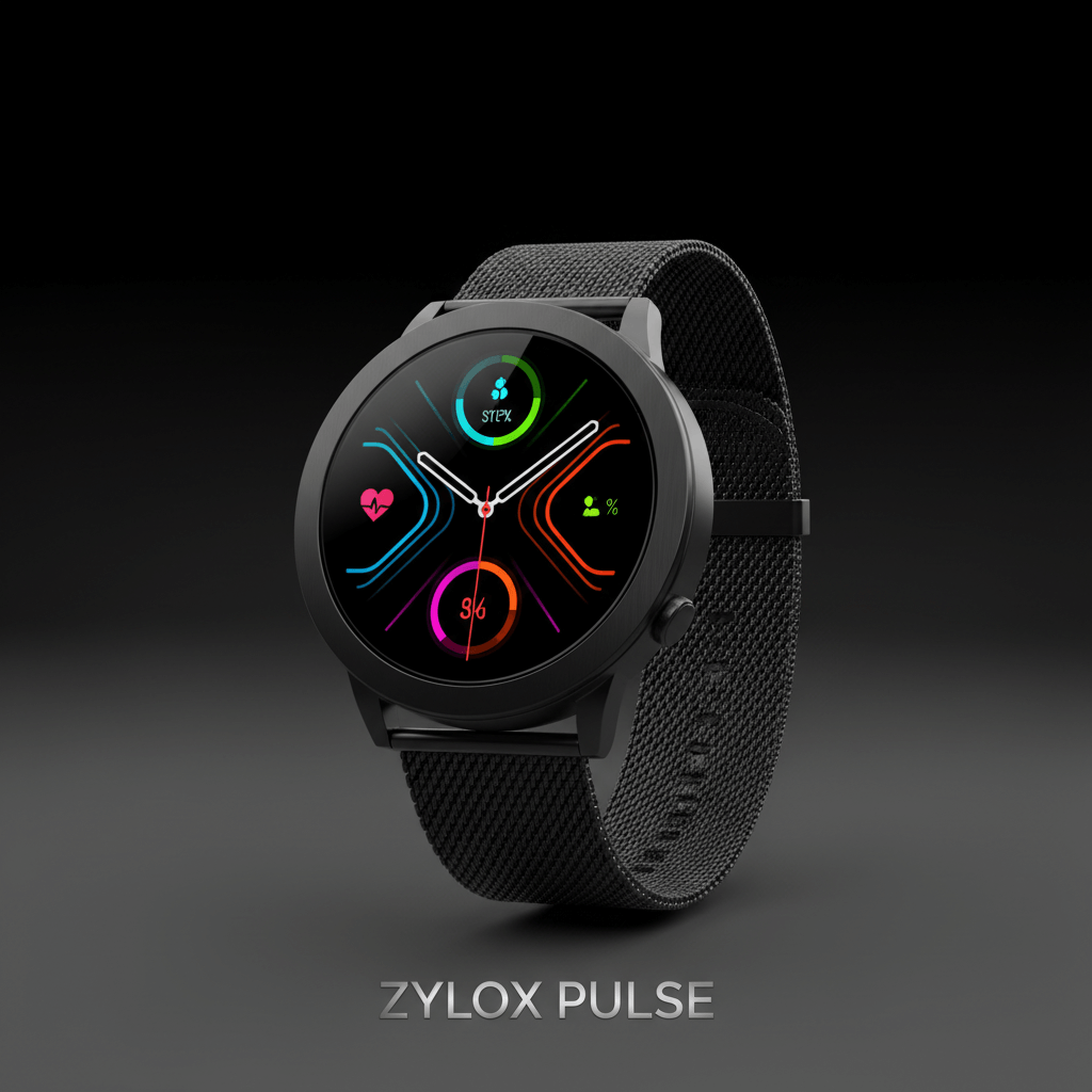 LIGE Unisex Watch Mesh Belt Black - Zylox Pulse