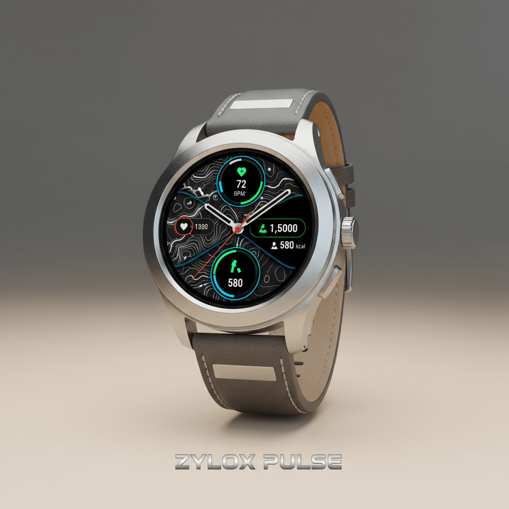 Men AMOLED Watch Belt Silvery - Zylox Pulse