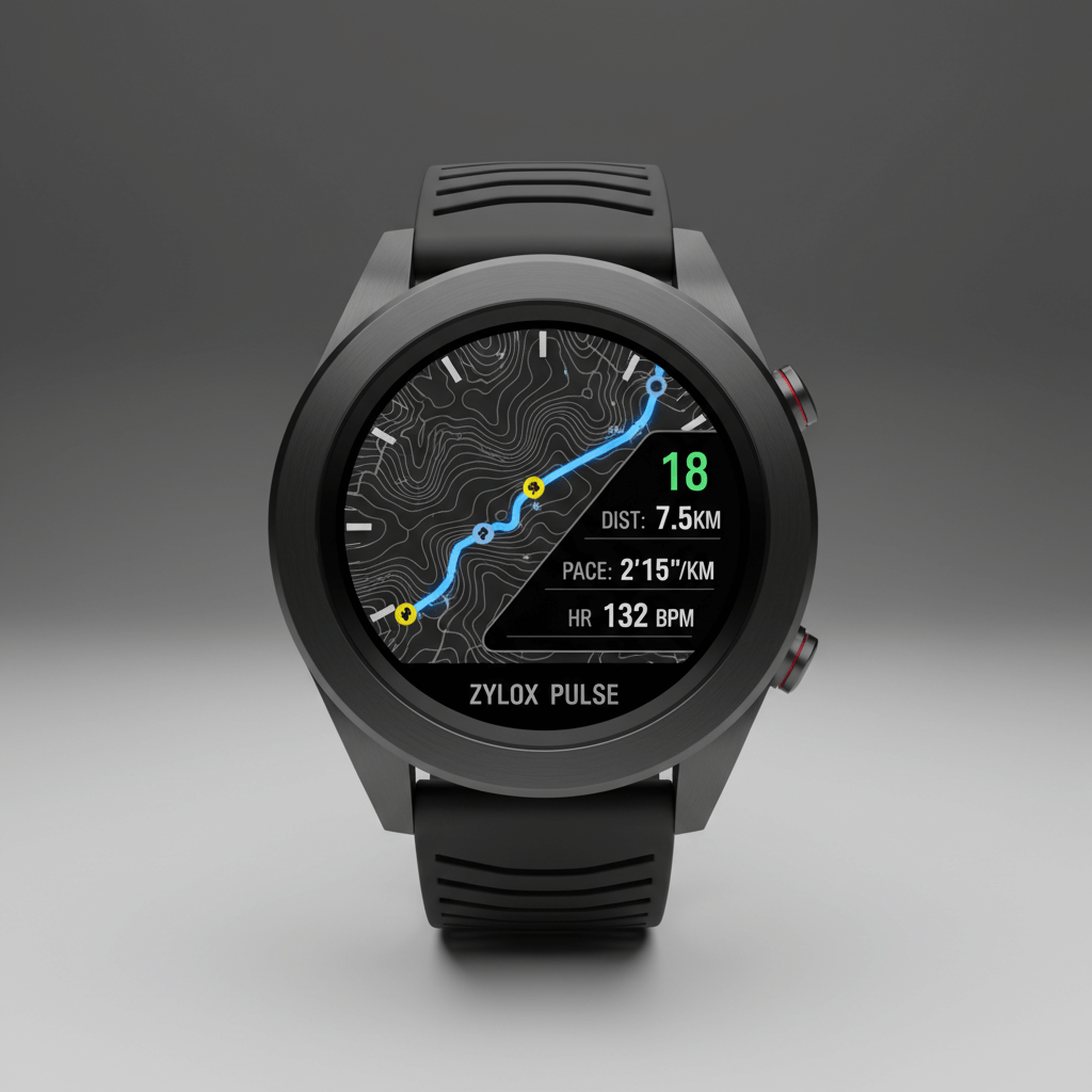 Men AMOLED Watch Black - Zylox Pulse