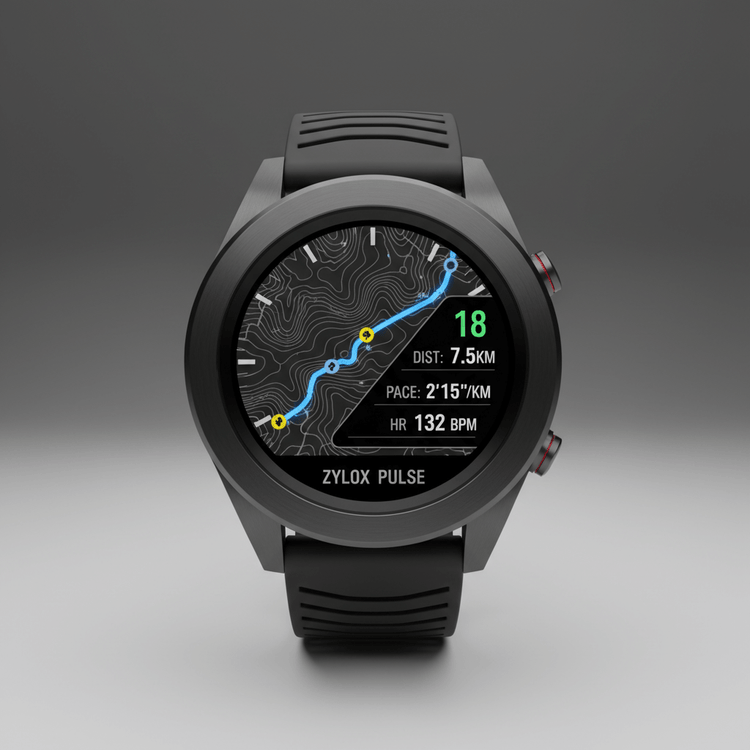 Men AMOLED Watch Black - Zylox Pulse