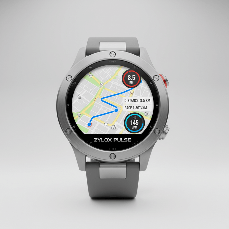 Men AMOLED Watch Silvery - Zylox Pulse