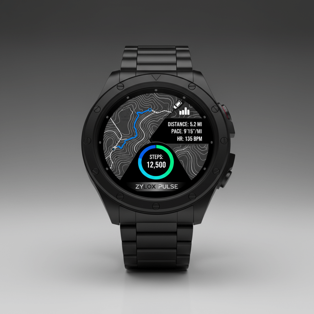 Men AMOLED Watch Steel Strip Black - Zylox Pulse