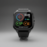 Men Smart Watch Black Silicone - Zylox Pulse