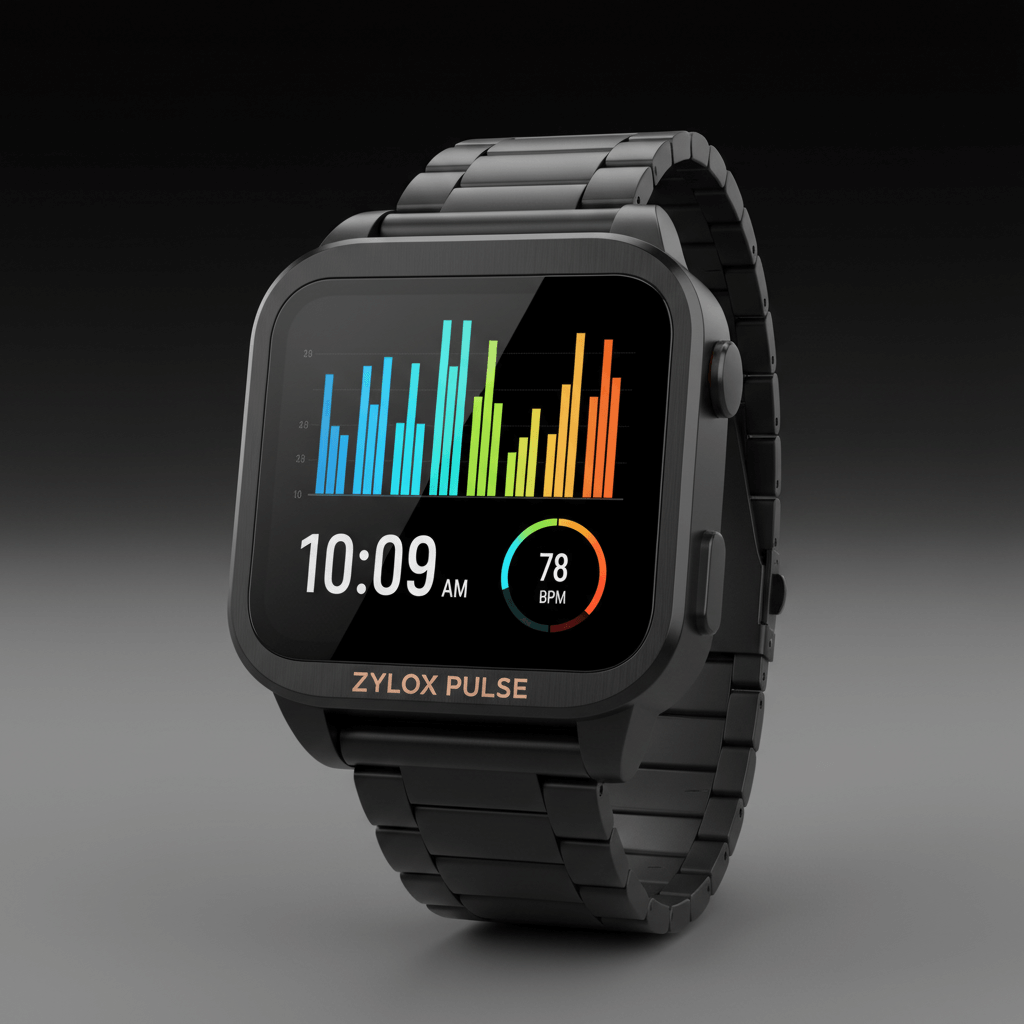 Men Smart Watch Black Steel - Zylox Pulse
