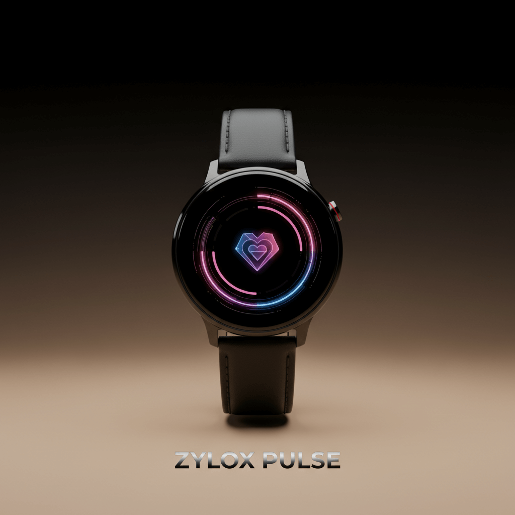 NFC Smart Watch Black Leather - Zylox Pulse