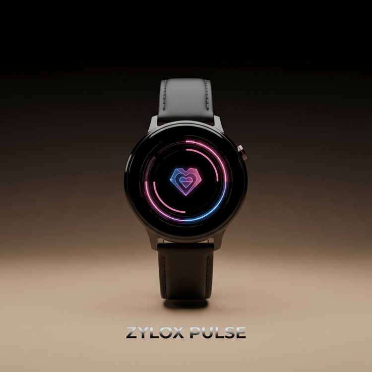 NFC Smart Watch Black Leather - Zylox Pulse